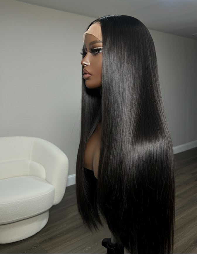 Venus β Straight 13Γ6 HD Lace Frontal Wig | Glueless, Pre-Plucked, Pre-Bleached Knots, Virgin Human Hair