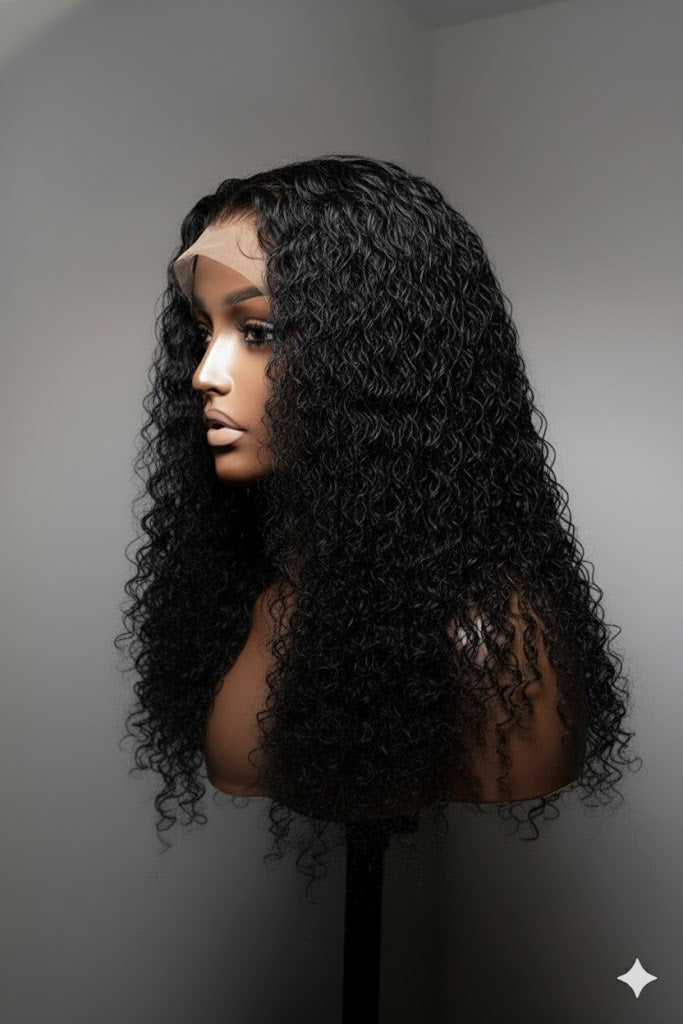 Zahara β Voluminous Curly 5Γ5 HD Lace Closure Wig | Glueless, Pre-Plucked, Pre-Bleached Knots, Virgin Human Hair