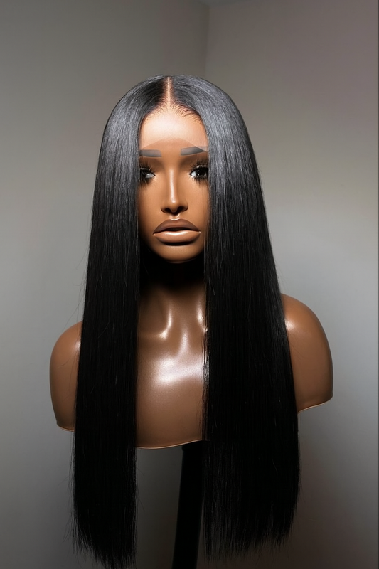 Veyra – Straight 13×4 HD Lace Frontal Wig | Glueless, Pre-Plucked, Pre-Bleached Knots, Virgin Human Hair