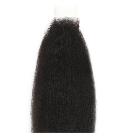 Khalia 2x6 Kinky Straight Lace Closure | Deep Parting | 100% Human Hair