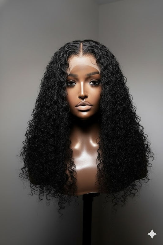 Zahara – Voluminous Curly 5×5 HD Lace Closure Wig | Glueless, Pre-Plucked, Pre-Bleached Knots, Virgin Human Hair