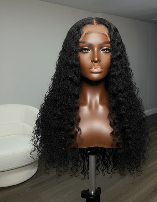 Nuvéa – Curly 13×6 HD Lace Frontal Wig | Glueless, Pre-Plucked, Pre-Bleached Knots, Virgin Human Hair