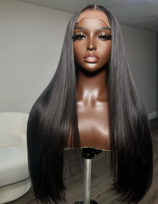 Venus – Straight 13×6 HD Lace Frontal Wig | Glueless, Pre-Plucked, Pre-Bleached Knots, Virgin Human Hair